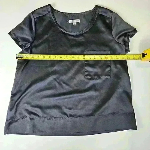 Jennifer Lopez Grey Top Raw Hem Medium Womens - Picture 3 of 7